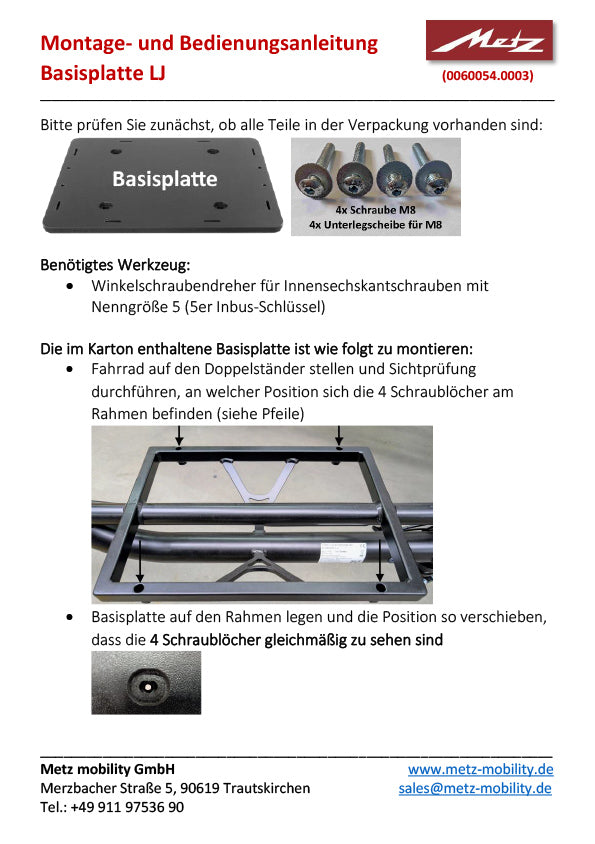 E-PACKR LJ Basisplatte