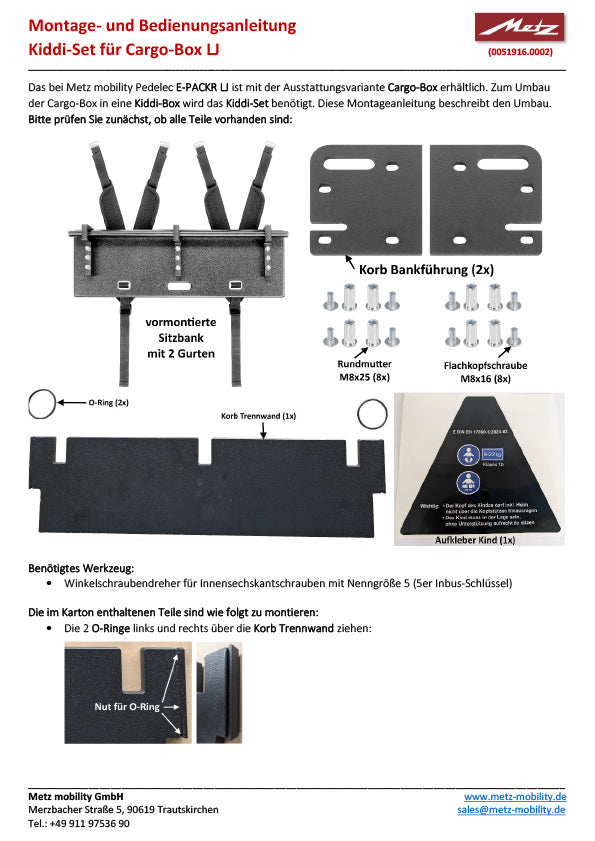 Kiddi-Set für Cargo-Box LJ