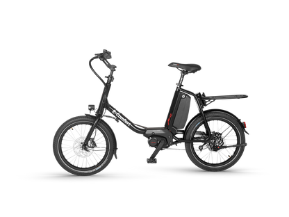 E-Comfort schwarz mit Gepäckträger