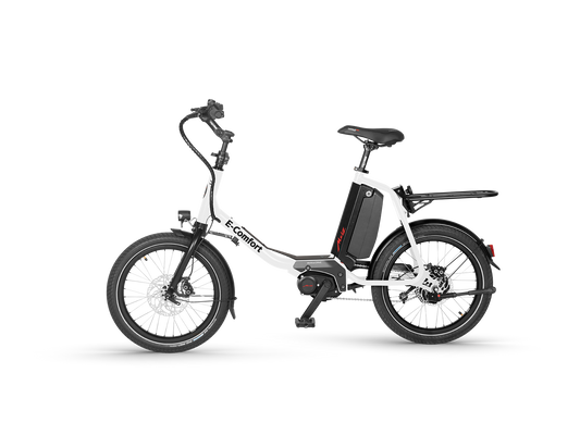 E-Comfort weiß mit Gepäckträger